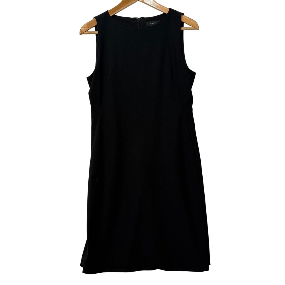 Theory | Betty 2B Edition Black Sleeveless Sheath Dress Women Size 8 Wool Blend